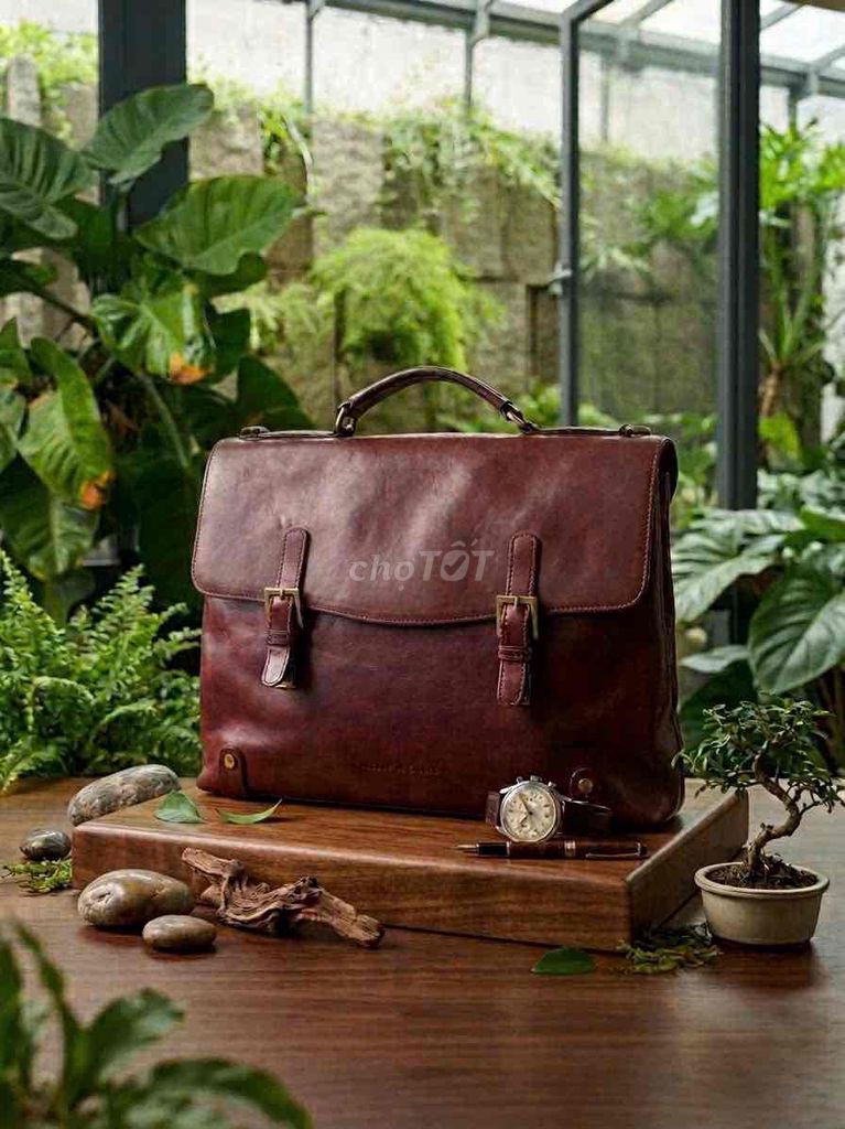 Cặp xách Nicole Da Nâu 37x27x8 cm. Mua bán Túi xách tại Huyện Nhà Bè Tp Hồ Chí Minh được đăng bởi túi xách nam nữ đồ si da thật hình 1
