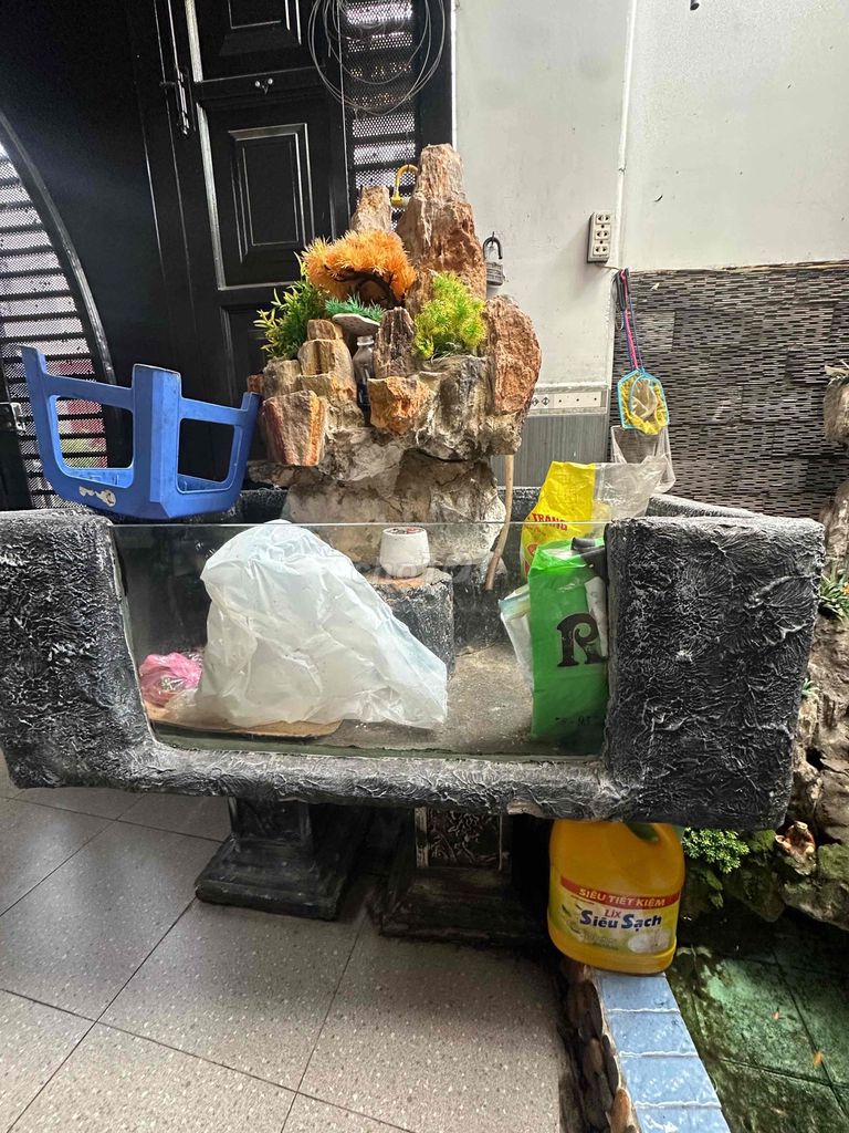 Hồ cá cảnh Kính, Đá 113x80x42cm. Mua bán Cây cảnh, đồ trang trí tại Quận Gò Vấp Tp Hồ Chí Minh được đăng bởi Hoàng Tuấn hình 1