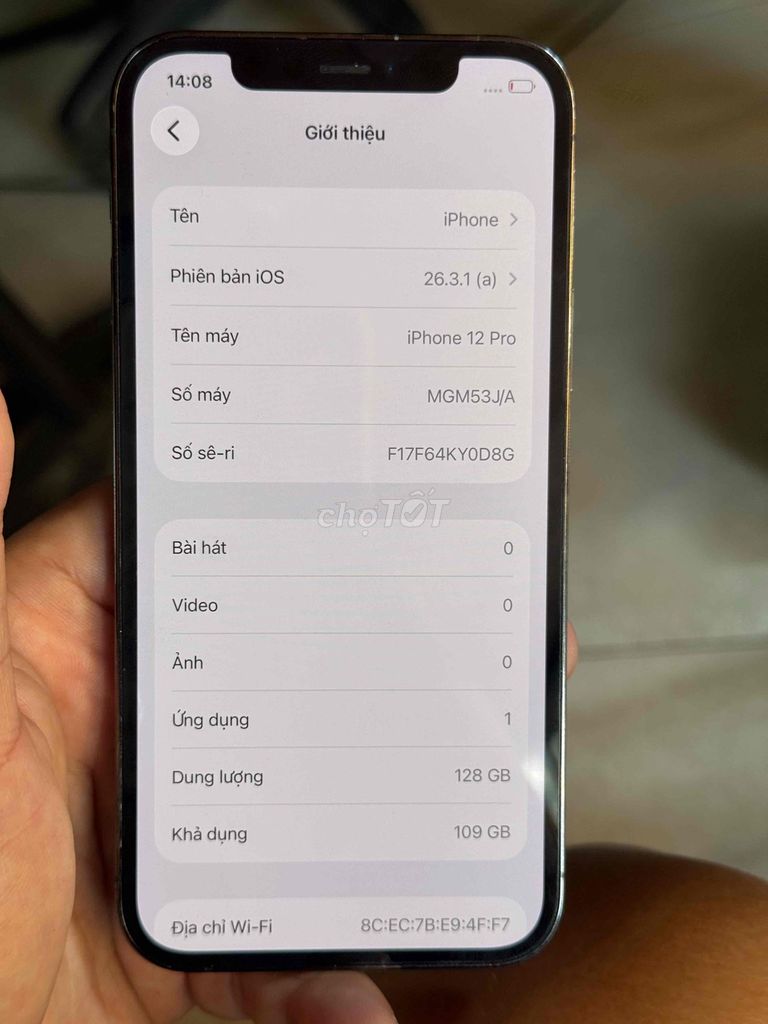 iPhone 12 Pro 128GB Đen. Mua bán Điện thoại tại Thành phố Thuận An Bình Dương được đăng bởi Trung Apple Ko bán góp hình 1