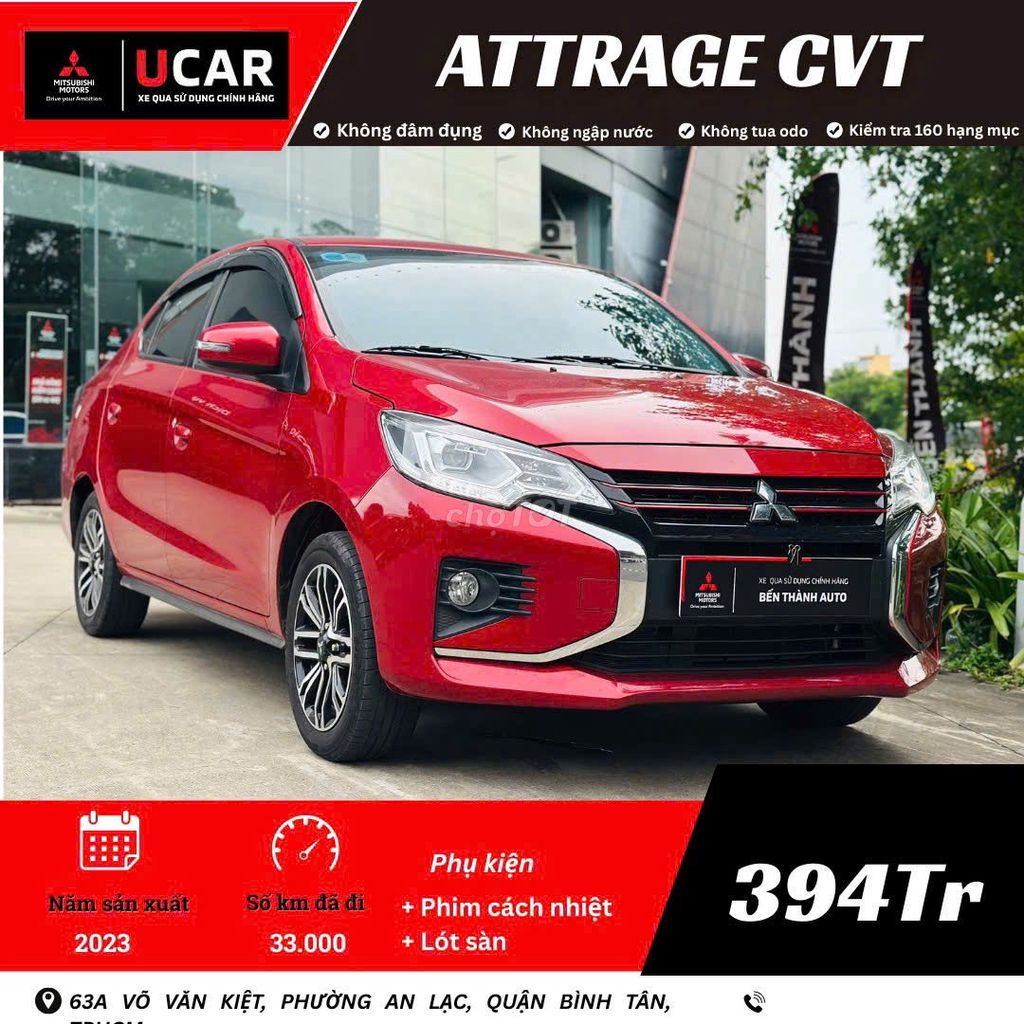 Mitsubishi Attrage CVT 2023 – Xe lướt, đẹp như mới. Mua bán Ô tô tại Quận Bình Tân Tp Hồ Chí Minh được đăng bởi KRIS AUTO hình 1