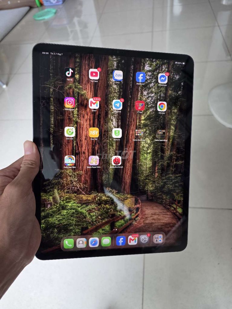Apple iPad Pro M1 128GB Xám 12.9 inch 91%. Mua bán Máy tính bảng tại Thành phố Thủ Đức Tp Hồ Chí Minh được đăng bởi Quang Vĩ hình 1