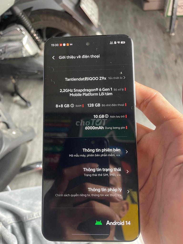 iQOO Z9x 128GB Trắng. Mua bán Điện thoại tại Thành phố Dĩ An Bình Dương được đăng bởi giangnam hình 1