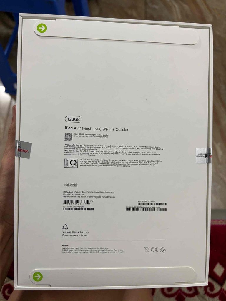 Apple iPad Air 11-inch (M3) 128GB. Mua bán Máy tính bảng tại Quận Ba Đình Hà Nội được đăng bởi CôngGermany hình 1