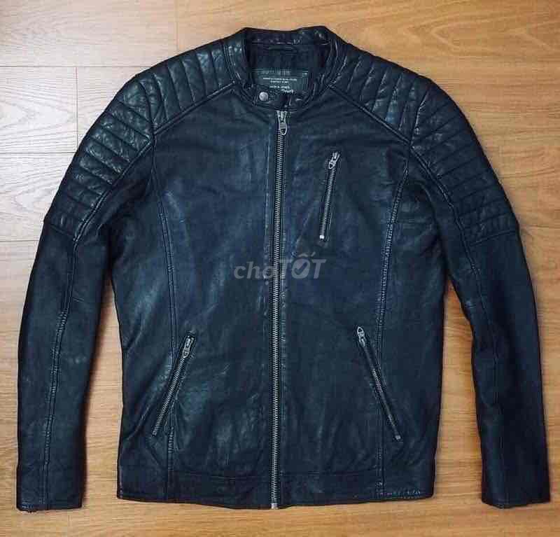 Áo khoác da nam Jack & Jones Racer Da cừu Đen L. Mua bán Quần áo tại Quận Hoàng Mai Hà Nội được đăng bởi namkhanh hình 1