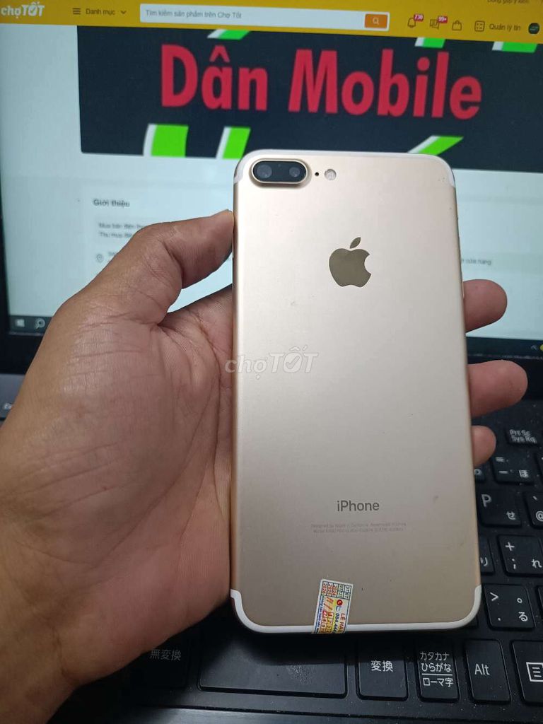 IPHONE 7 PLUS 32GB KO VÂN TAY MÁY QUỐC TẾ PIN 100