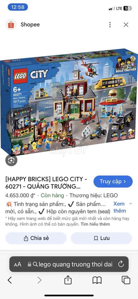 LEGO NGUYÊN SEAL QUẢNG TRƯỜNG THỜI ĐẠI