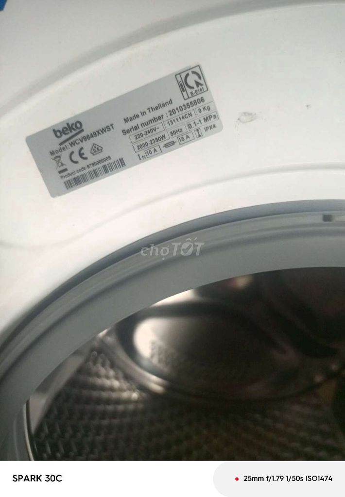 Dọn nhà cần bán máy giặt beko 9Kg