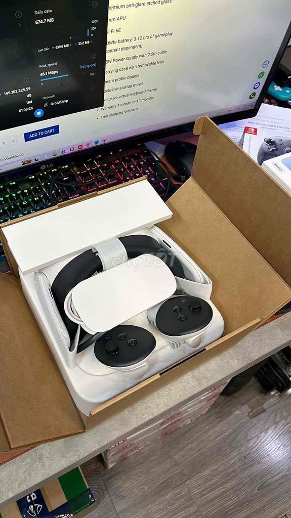 Kính thực tế ảo Meta Quest 3S Trắng. Mua bán Thiết bị đeo thông minh tại Quận 8 Tp Hồ Chí Minh được đăng bởi Lâm Khánh Hoà hình 1