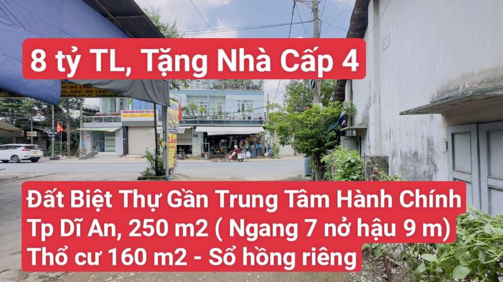 🆘 Đất Biệt Thự  Gần Trung Tâm Hành Chính Thành Phố Dĩ An