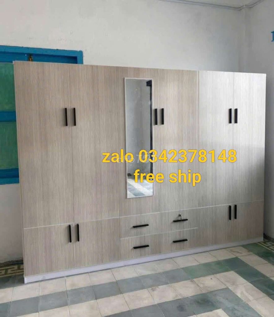 TỦ NHỰA ĐÀI LOAN 6 CÁNH MÀU VÂN GỖ SỒI. Mua bán Tủ, kệ gia đình tại Quận 3 Tp Hồ Chí Minh được đăng bởi Phương hoa hình 1
