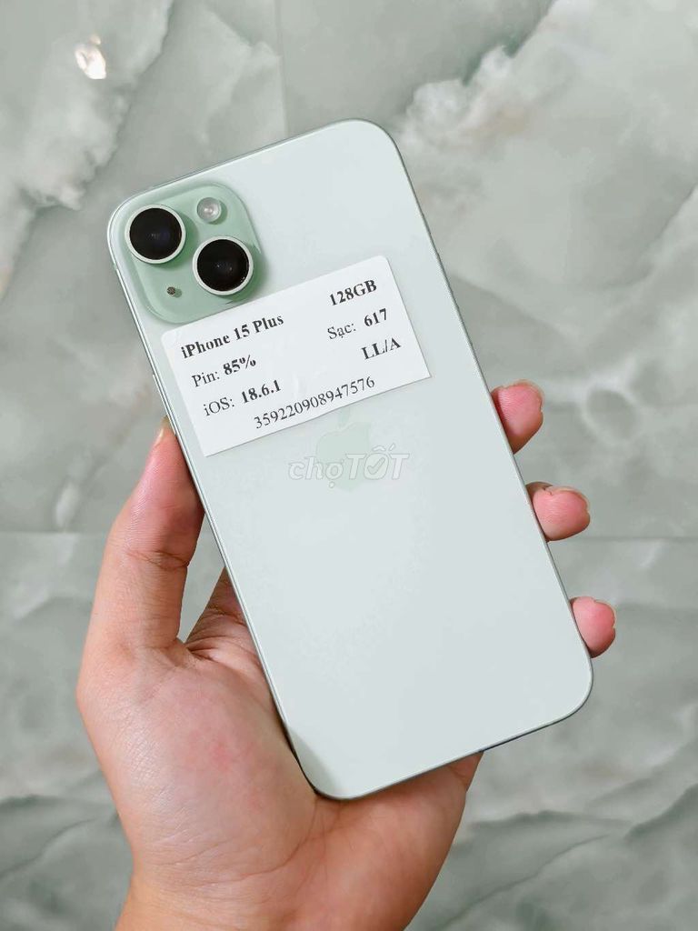 Apple iPhone 15 Plus 128GB Xanh lá nhạt 2 sim. Mua bán Điện thoại tại Huyện Đông Anh Hà Nội được đăng bởi Đại Húp iPhone Lock Đông Anh hình 1