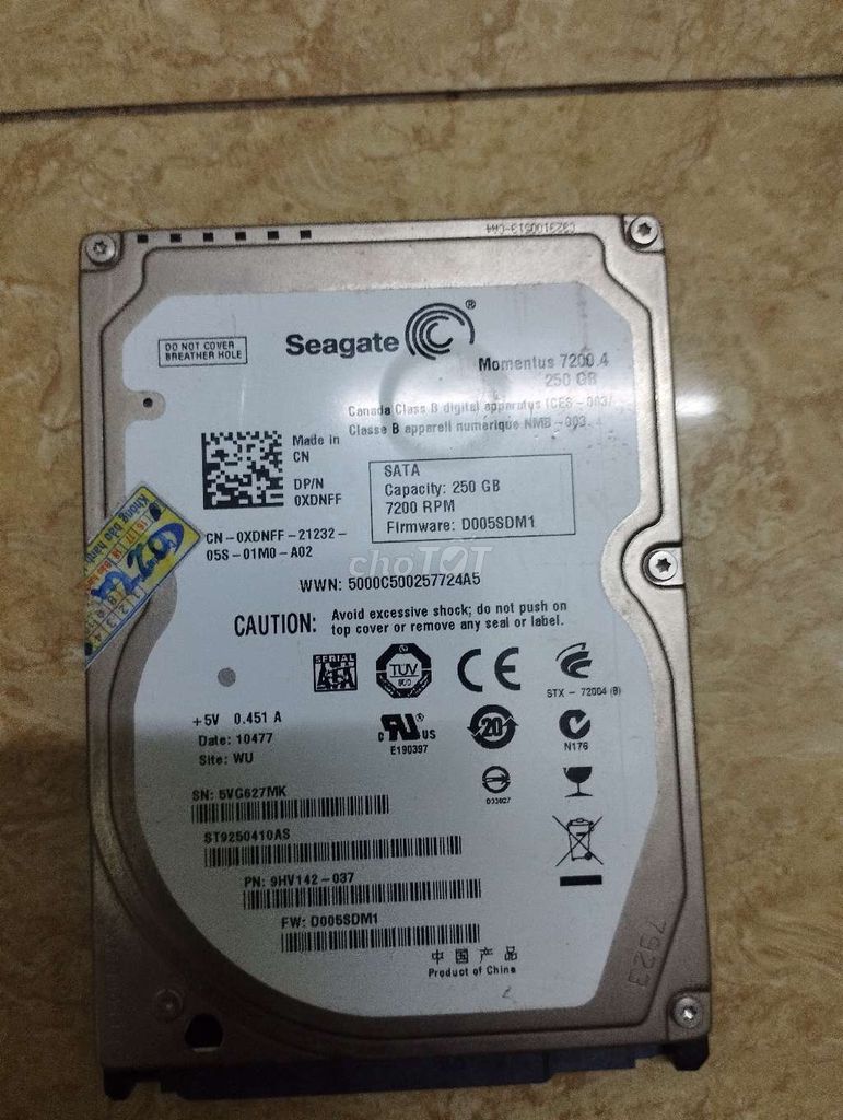 Ổ cứng Seagate Momentus 7200.4. Mua bán Linh kiện (RAM, Card...) tại Huyện Vĩnh Bảo Hải Phòng được đăng bởi Mr.Hà hình 1