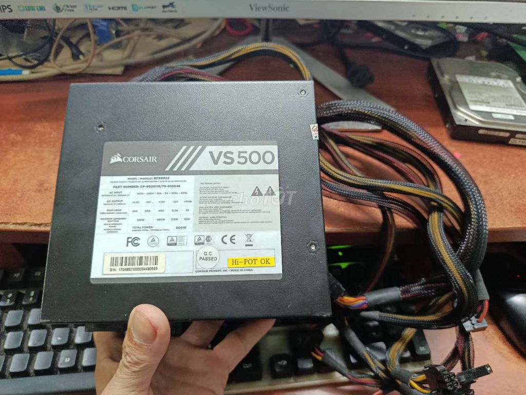 Nguồn máy tính Corsair VS500 Đen. Mua bán Linh kiện (RAM, Card...) tại Quận Bình Tân Tp Hồ Chí Minh được đăng bởi PTVC hình 1