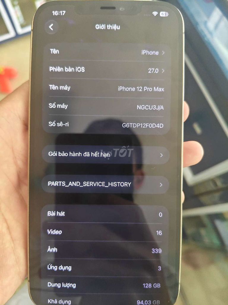 Apple iPhone 12 Pro Max 128GB Vàng đã thay màn. Mua bán Điện thoại tại Thành phố Hưng Yên Hưng Yên được đăng bởi vũ văn huy hình 1