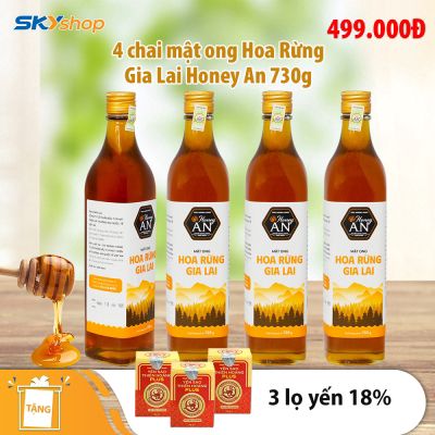 4 Chai Mật Ong Hoa Rừng Gia Lai Honey An 730g/Chai. Mua bán Đồ ăn, thực phẩm và các loại khác tại Quận 1 Tp Hồ Chí Minh được đăng bởi YẾN SHOP