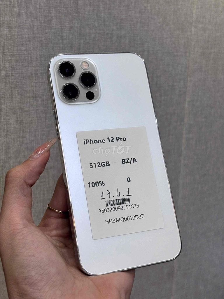 iPhone 12 Pro 512GB Trắng Mới 100% Qte Imei 928373. Mua bán Điện thoại tại Quận Ninh Kiều Cần Thơ được đăng bởi Quý Mobile Cần thơ hình 1