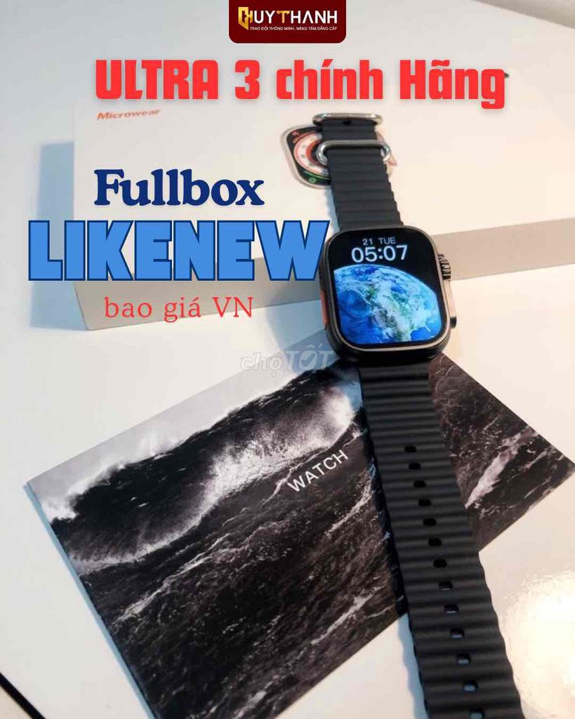 Apple Watch Ultra 3 Đen Như mới Chính hãng vietnam. Mua bán Thiết bị đeo thông minh tại Quận 11 Tp Hồ Chí Minh được đăng bởi Huy Thành Mobile hình 1