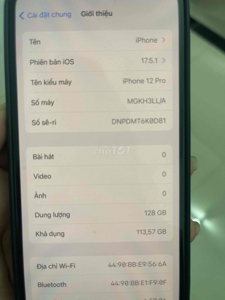 iPhone 12 Pro 128GB Trắng. Mua bán Điện thoại tại Huyện Long Thành Đồng Nai được đăng bởi Nguyễn Nhung hình 1