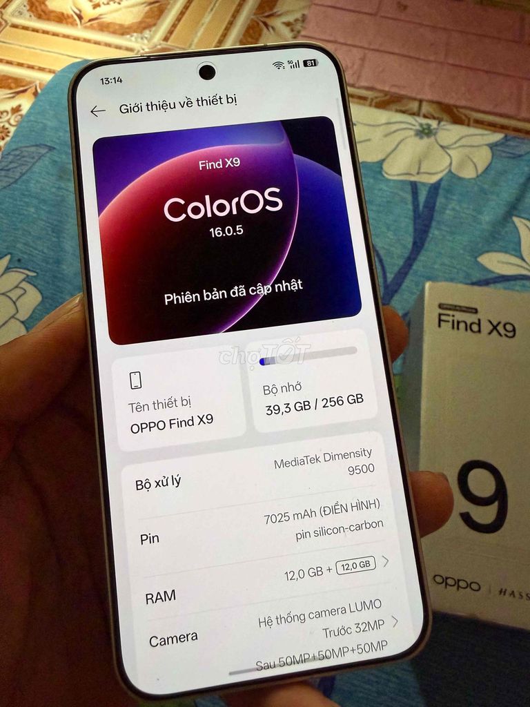 Oppo Find X9 256GB Trắng titan. Mua bán Điện thoại tại Thành phố Biên Hòa Đồng Nai được đăng bởi Long Huynh hình 1