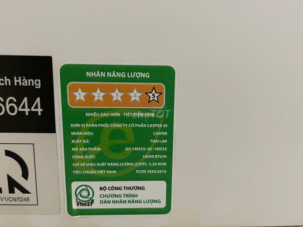 Máy lạnh Casper GC-18IS33 18500 BTU/h Thái Lan. Mua bán Máy lạnh, điều hoà tại Thành phố Thanh Hóa Thanh Hóa được đăng bởi Ngọc phúc hình 1