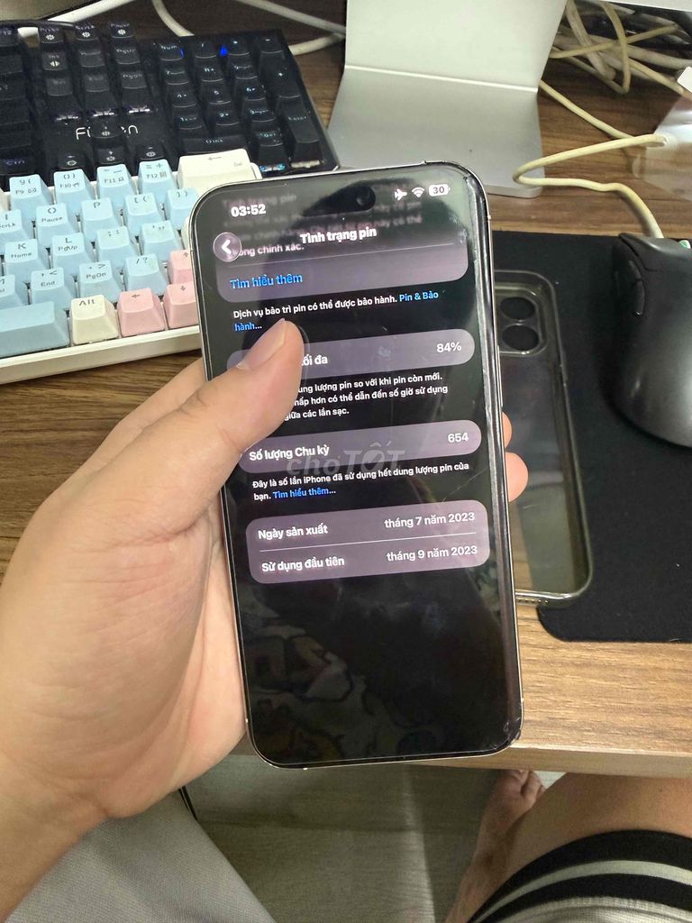 Apple iPhone 15 Pro Max Bạc. Mua bán Điện thoại tại Quận 12 Tp Hồ Chí Minh được đăng bởi Ngọc Sơn hình 1