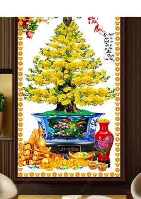 Tranh gạch men 3d hoa mai ốp tường - BXC43. Mua bán Đồ sưu tầm, đồ cổ tại Thành phố Rạch Giá Kiên Giang được đăng bởi nguyễn thị cẩm 