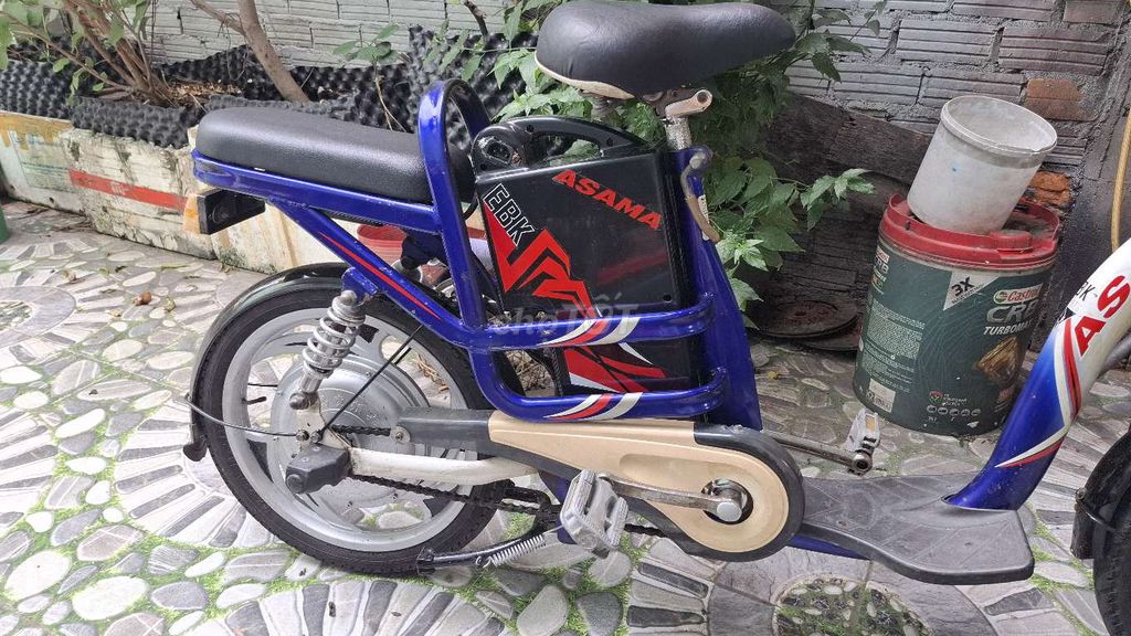 Xe đạp điện Asama Xanh Trắng Đã sử dụng. Mua bán Xe điện tại Thành phố Mỹ Tho Tiền Giang được đăng bởi mua bán đồ thanh lý hình 5
