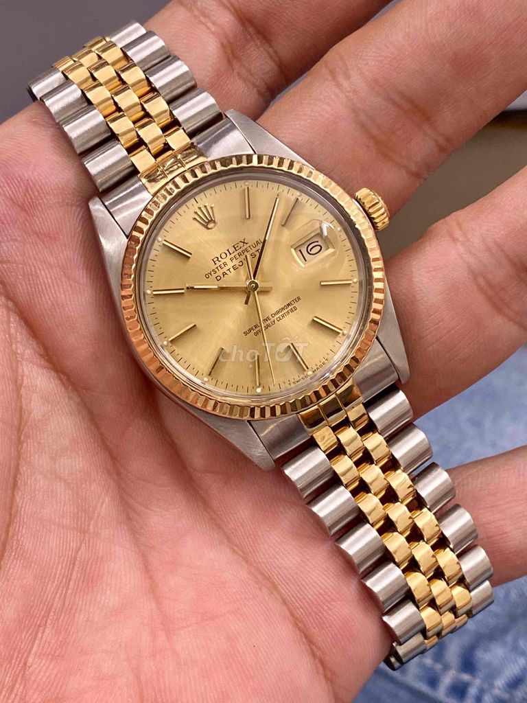 Rolex datejust 16013 index demi 18K 36mm