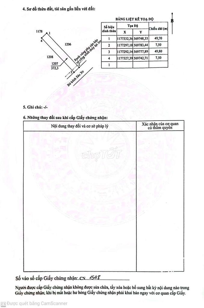 Bán đất thổ cư 372.3m² mặt tiền view kênh (7.5m×49.65m)