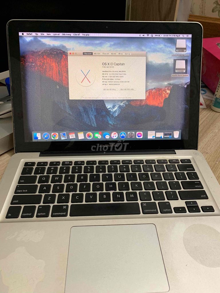 Apple Macbook Pro 13 inch Mid 2010 Bạc. Mua bán Laptop tại Quận Bình Tân Tp Hồ Chí Minh được đăng bởi Phan Văn Thái hình 1