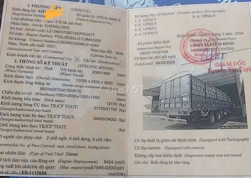 Bán chenglong h7 5 chân 2021 đk 2022 thùng 9m5. Mua bán Xe tải, xe ben tại Huyện Bắc Tân Uyên Bình Dương được đăng bởi hồng thanh hình 6