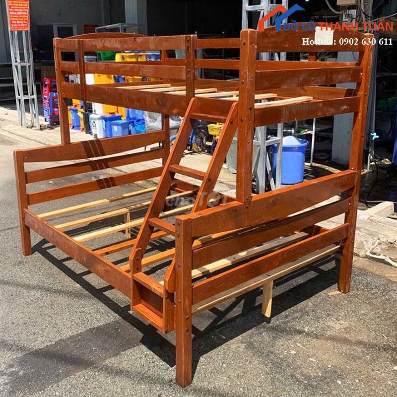 Giường Tầng Gỗ Tự Nhiên Nâu 1m4 Cũ Đẹp 90%. Mua bán Giường, chăn ga gối nệm tại Quận 5 Tp Hồ Chí Minh được đăng bởi Thanh Lý Thanh Tuấn hình 1