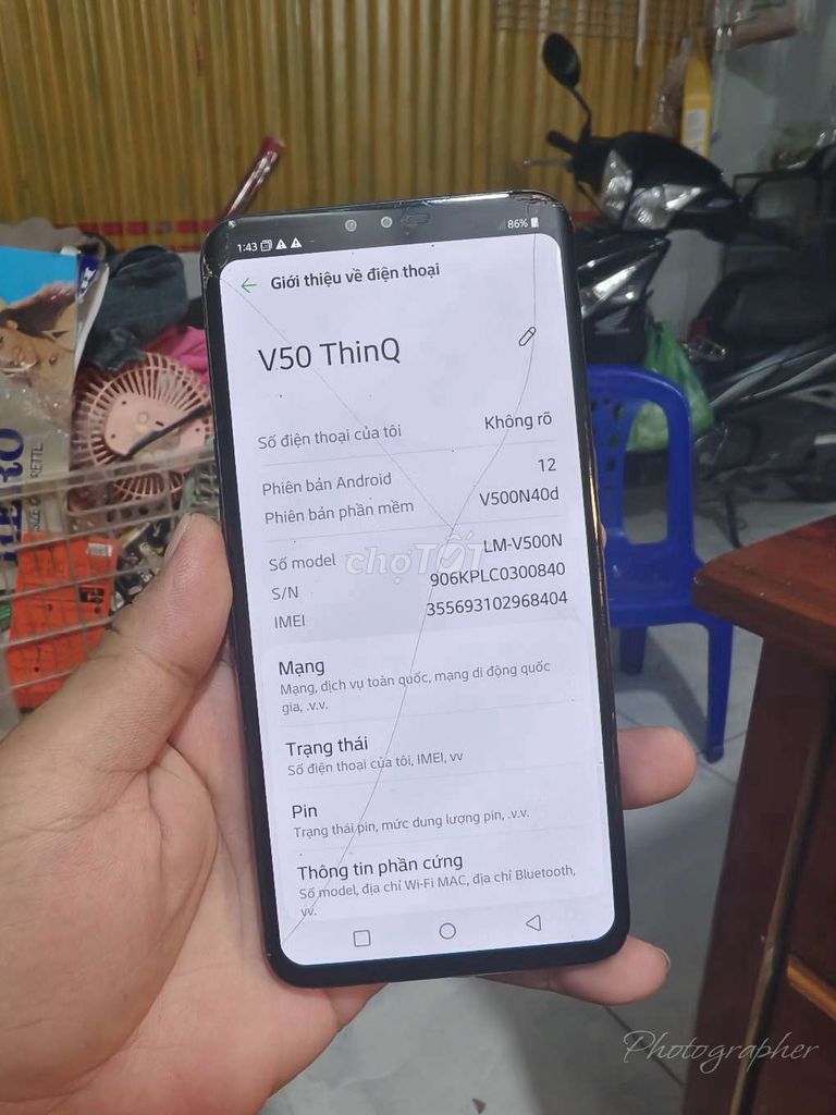 lg v50 may zin nut kinh. Mua bán Điện thoại tại Thành phố Vị Thanh Hậu Giang được đăng bởi máy củ giá tốt  hình 1