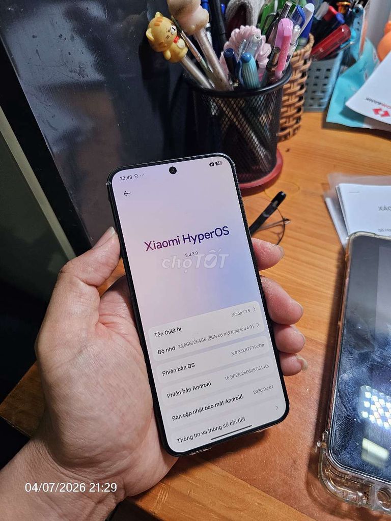 Xiaomi Mi 15 12GB/256GB quốc tế. Mua bán Điện thoại tại Quận 5 Tp Hồ Chí Minh được đăng bởi ManhQuynh hình 1