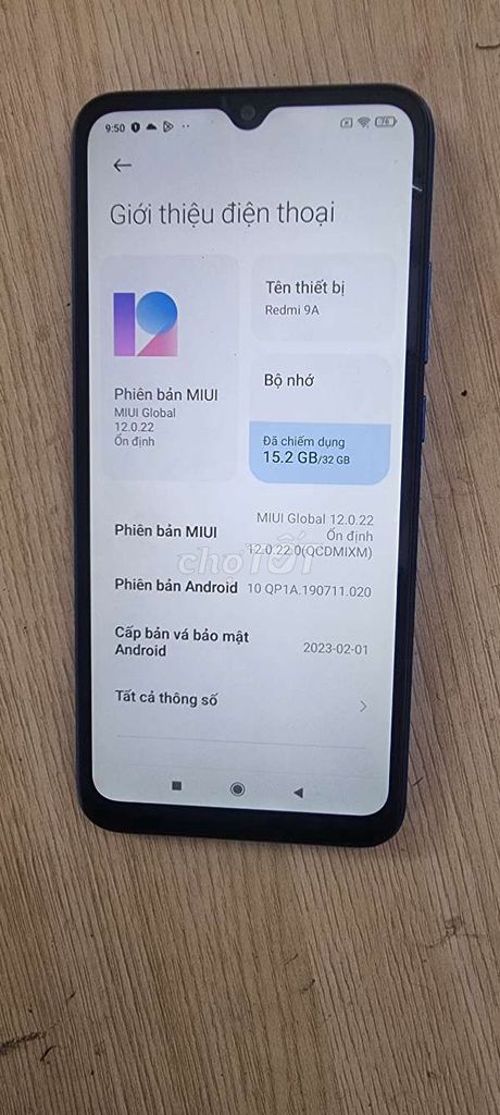 Redmi 9A nguyên zin pin rất trâu