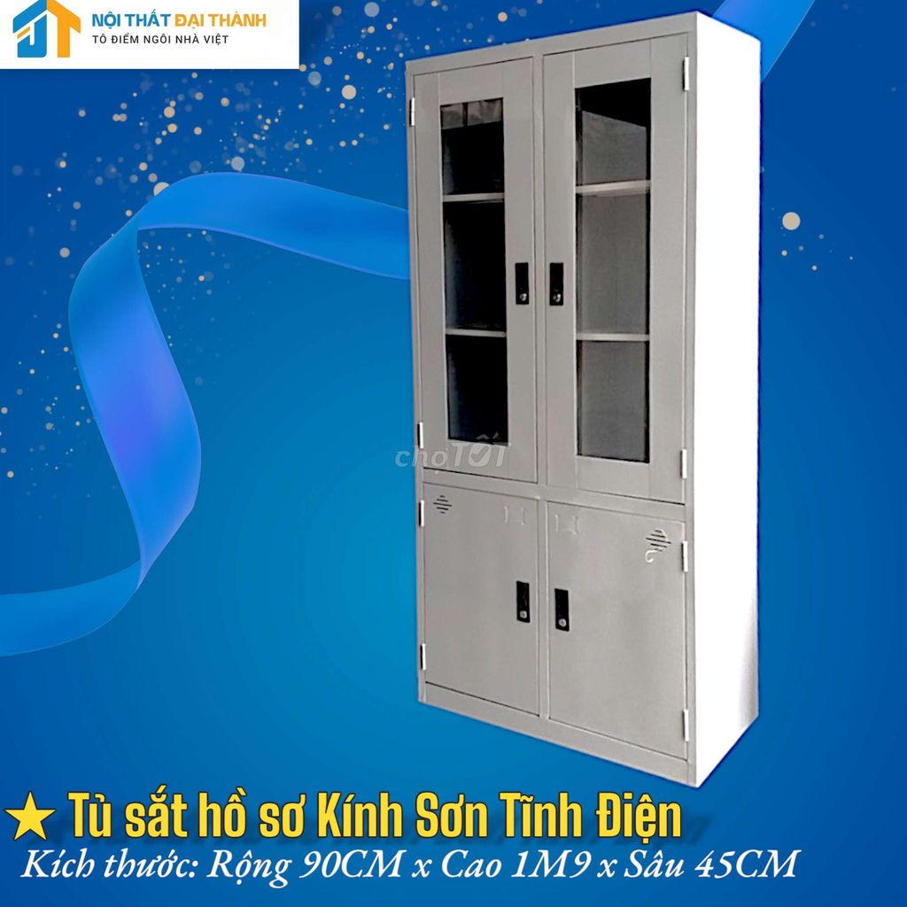 Tủ sắt hồ sơ Kính Sơn Tĩnh Điện, GIÁRẺ, HỎATỐC HCM