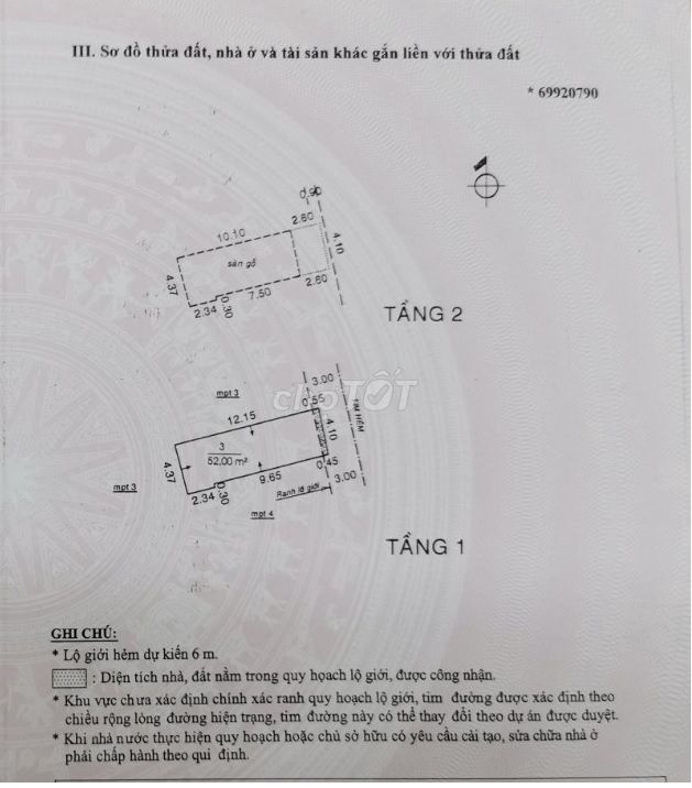 Bán nhà hẻm xe hơi đường số 1 gần chung cư Bàu Cát 2 Tân Bình 52 m2