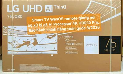 TV 4K LG 75UQ8000 75in 4K Giọng Nói BảoHành 3/2026. Mua bán Tivi, Âm thanh tại Quận 8 Tp Hồ Chí Minh được đăng bởi Nguyen nguyen