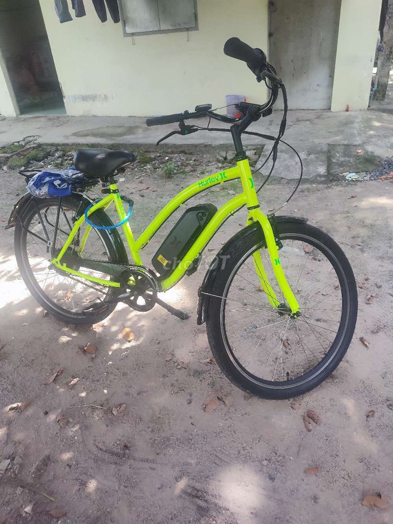 Xe đạp điện Hurley màu Vàng chanh. Mua bán Xe điện tại Huyện Hóc Môn Tp Hồ Chí Minh được đăng bởi kevin hình 1