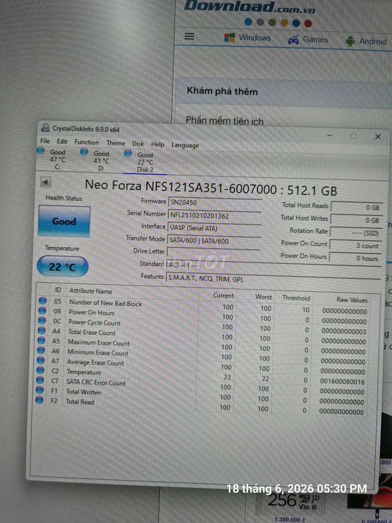 Neo Forza NFS121SA351-6007000 512GB SATA 6Gb/s. Mua bán Linh kiện (RAM, Card...) tại Quận Hoàng Mai Hà Nội được đăng bởi Thành hình 1