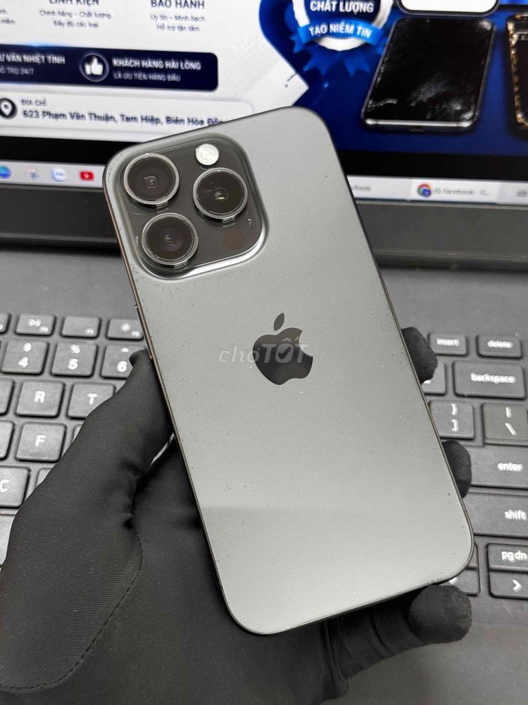 Apple iPhone 15Pro 128GB MÁY ZIN QUỐC TẾ 99%. Mua bán Điện thoại tại Thành phố Biên Hòa Đồng Nai được đăng bởi DT MOBILE BIÊN HOÀ hình 1