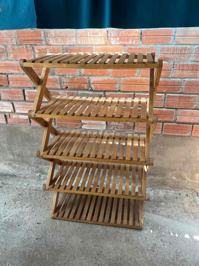 Kệ gấp gỗ 4 tầng màu Nâu. Mua bán Tủ, kệ gia đình tại Thành phố Cao Lãnh Đồng Tháp được đăng bởi Minh Thiện hình 1