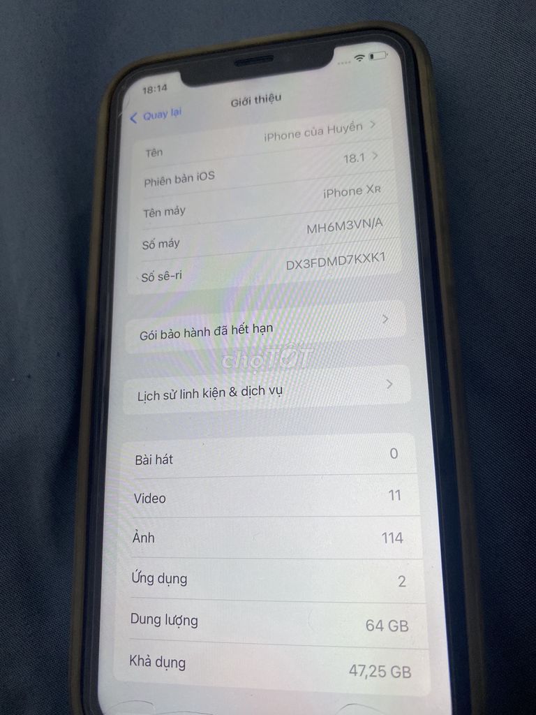 iPhone XR 64GB Đen Hỏng cam sau. Mua bán Điện thoại tại Quận Tây Hồ Hà Nội được đăng bởi Huyền Đỗ Thu hình 1