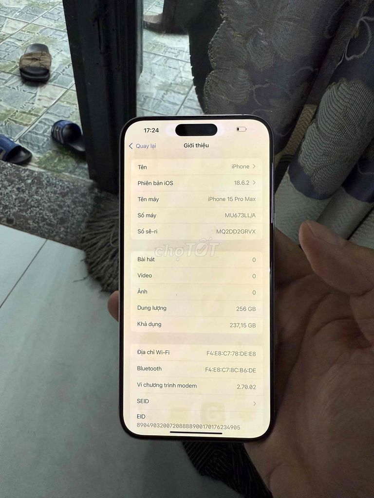 Apple iPhone 15 Pro Max 256GB Trắng. Mua bán Điện thoại tại Huyện Hóc Môn Tp Hồ Chí Minh được đăng bởi Thành Luân hình 1