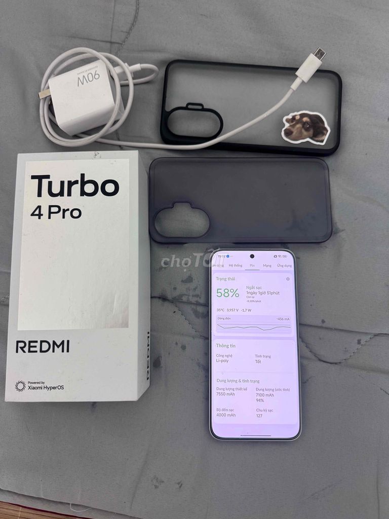 Xiaomi Redmi Turbo 4 Pro 256GB Trắng 99%. Mua bán Điện thoại tại Quận Hoàng Mai Hà Nội được đăng bởi Thiều Ngọc Duy hình 1
