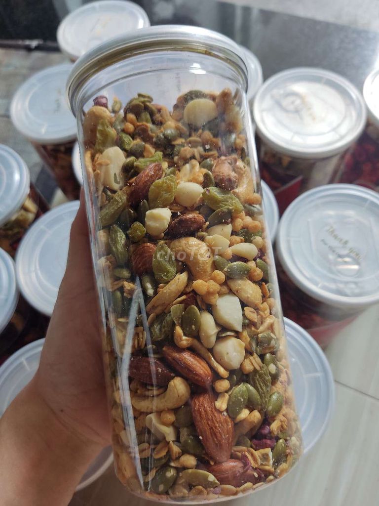 Granola giòn thơm. Tết dáng đẹp. Ăn sáng Nhanh