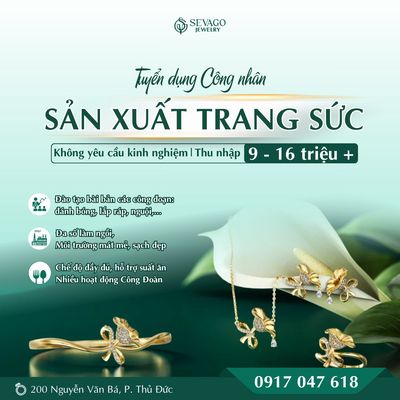THỦ ĐỨC - TUYỂN 20 LĐPT KHÔNG YC KINH NGHIỆM