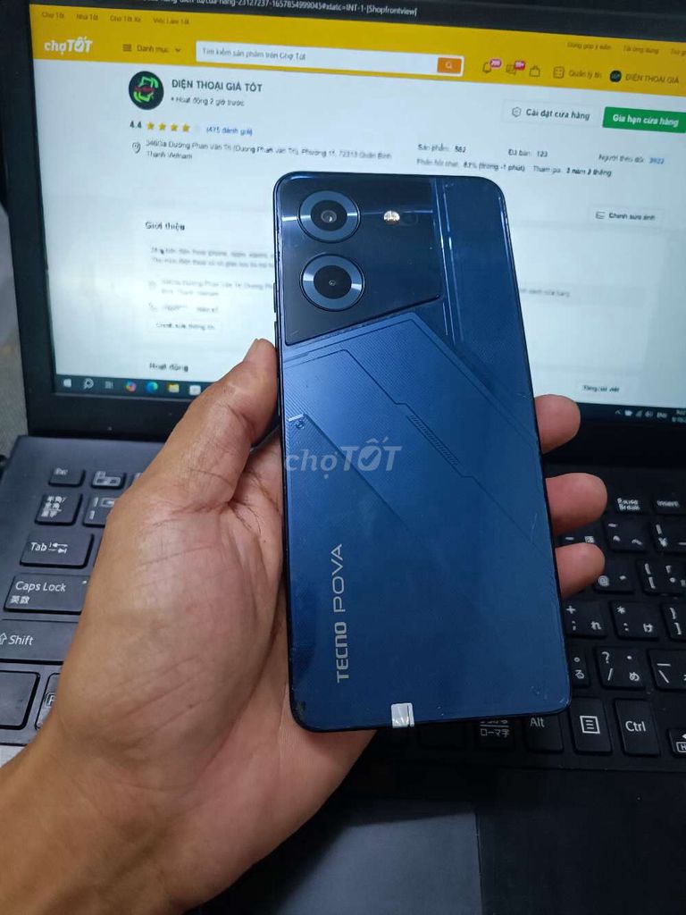 TECNO POVA 5 8GB.128GB PIN 6000 HELIO G99 FULL CN. Mua bán Điện thoại tại Quận Bình Thạnh Tp Hồ Chí Minh được đăng bởi Dân Mobile hình 1