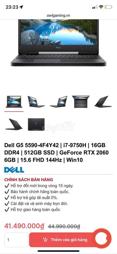 Pass Dell G5 5590 i7-9750H 15.6 inch 16GB/512GB. Mua bán Laptop tại Quận Bình Thạnh Tp Hồ Chí Minh được đăng bởi Thủy Phạm hình 1