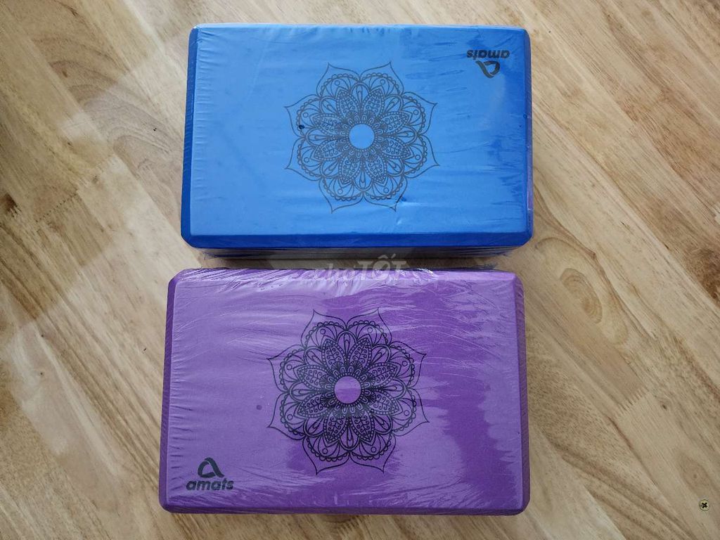 Gạch tập yoga Amats 300gr in hình hoa Mandala